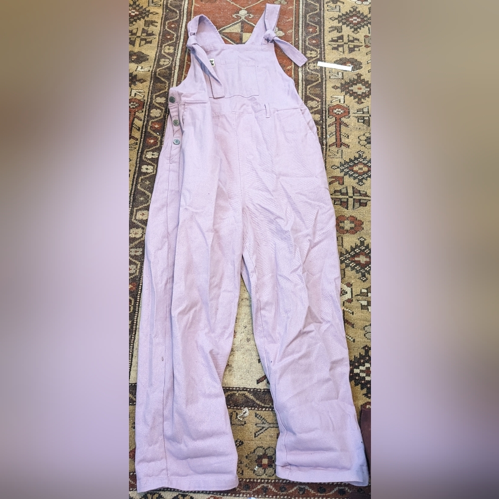 Lucy and Yak Easton Dungarees in Lilac